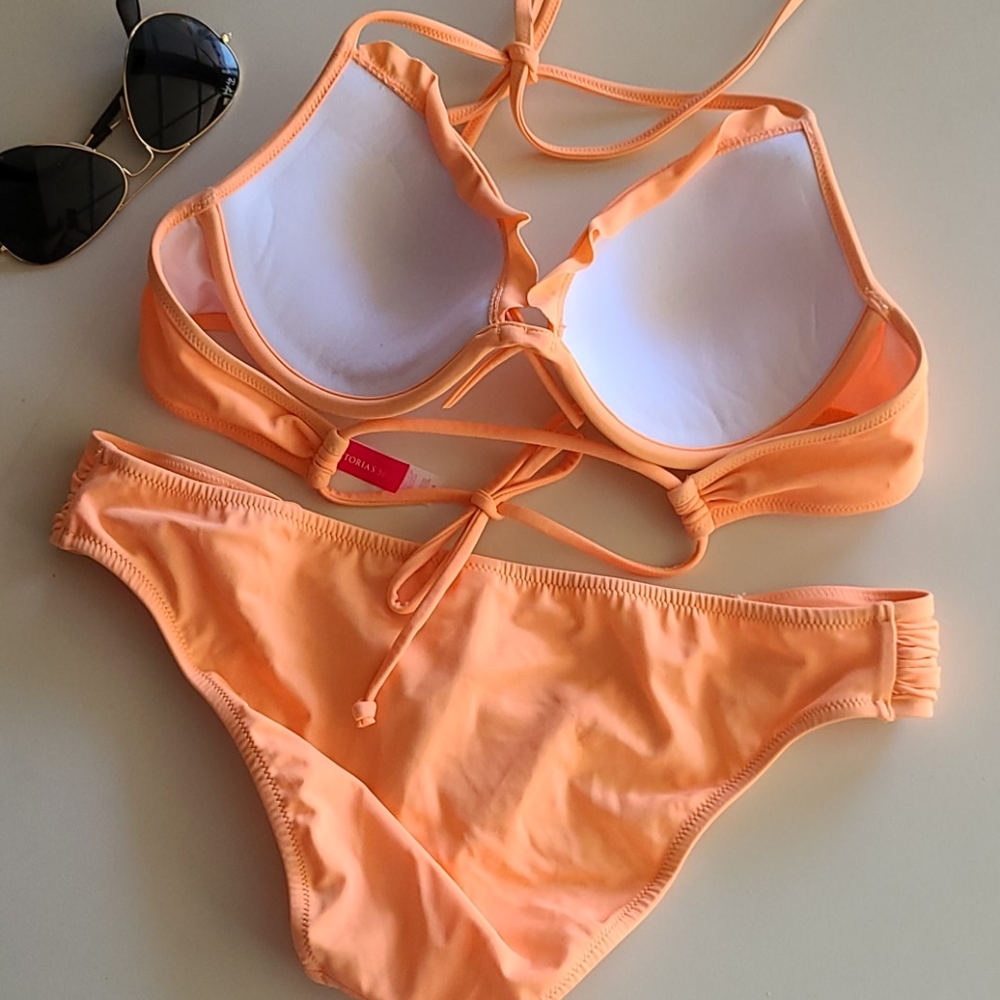 Victoria's secret push up peach bikini 36a - Picture 2 of 5